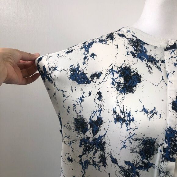 Just Female White Blue Marble Dress Size XS - Picture 5 of 12